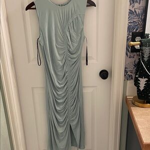 Marciano Ruched Midi Dress - Soft Green